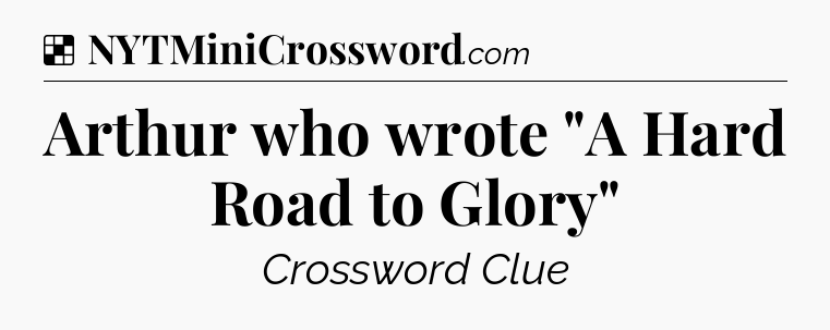 Solution: Arthur who wrote 