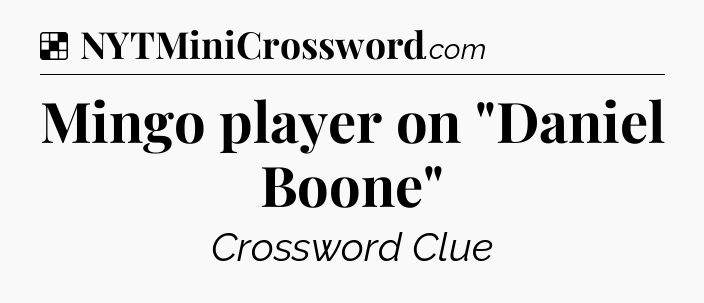 Solution: Mingo player on 