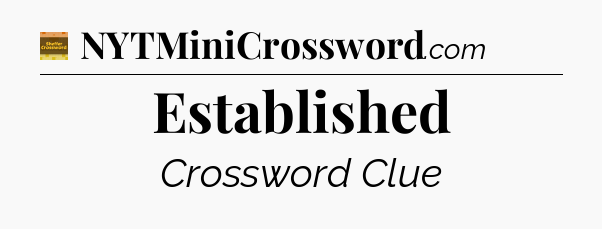 Established - Eugene Sheffer Crossword