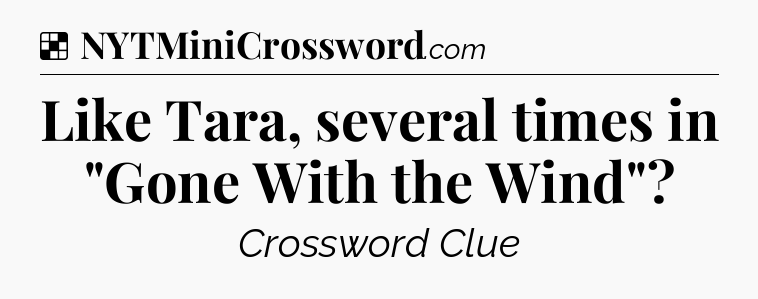 Solution: Like Tara, several times in 