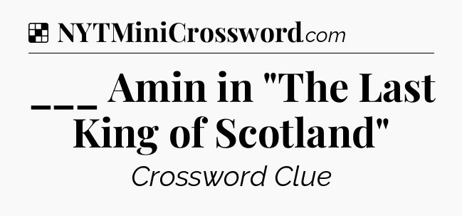 Solution: ___ Amin in 