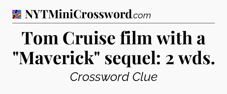 Tom Cruise film with a 