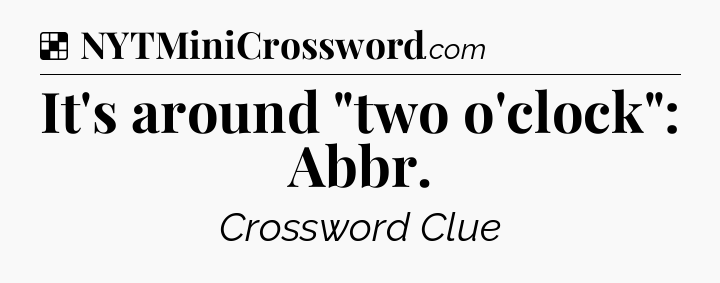 Solution: It's around 