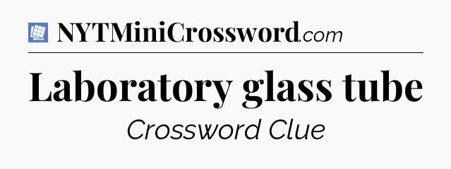 Laboratory glass tube Puzzle Page Crossword Clue