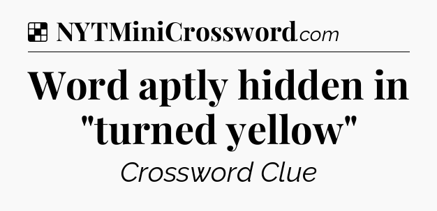 Solution: Word aptly hidden in 