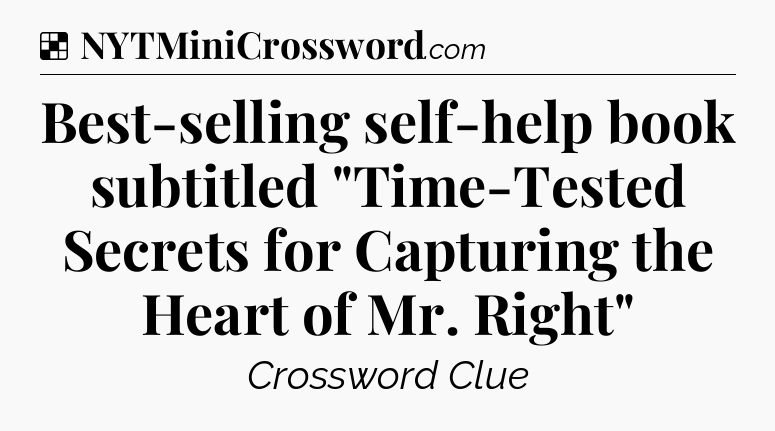 Solution: Best-selling self-help book subtitled 