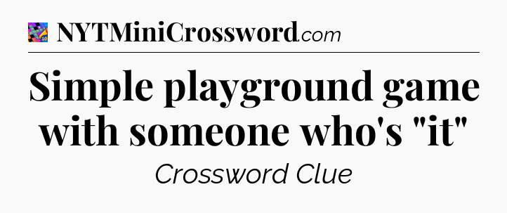 Simple playground game with someone who's 