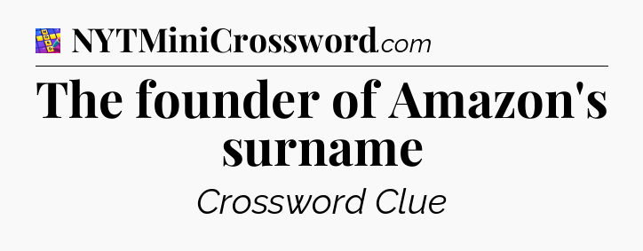 The founder of Amazon's surname Codycross