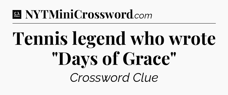 Tennis legend who wrote 