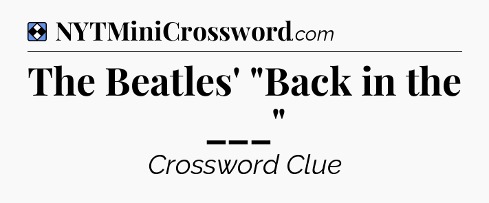 Solution: The Beatles' 
