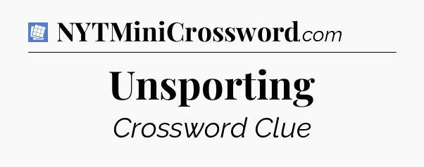 Unsporting Puzzle Page Crossword Clue