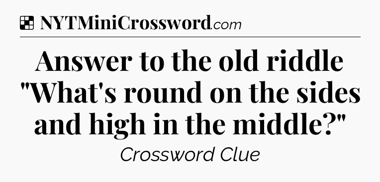 Solution: Answer to the old riddle 