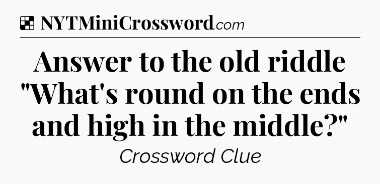 Solution: Answer to the old riddle 