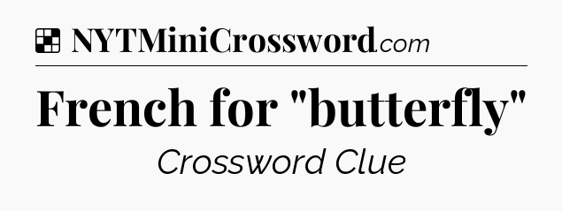 Solution: French for 