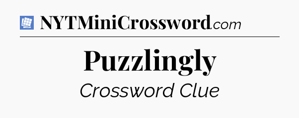 Puzzlingly Puzzle Page Crossword Clue