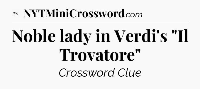 Noble lady in Verdi's 