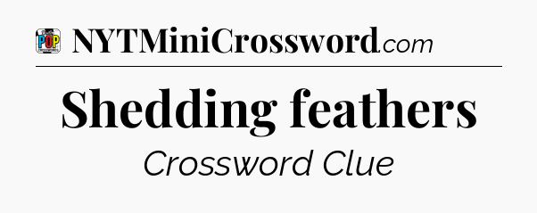 Shedding feathers Crossword Clue
