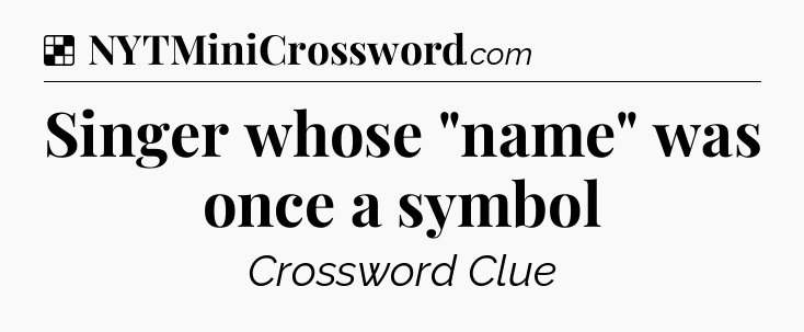 Solution: Singer whose 