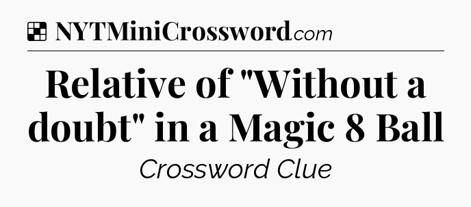 Solution: Relative of 