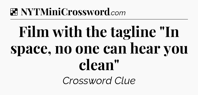 Solution: Film with the tagline 