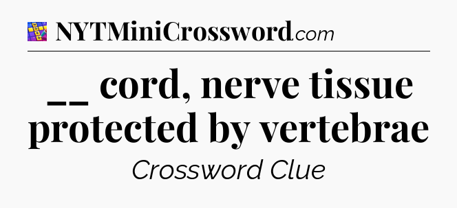 __ cord, nerve tissue protected by vertebrae Codycross