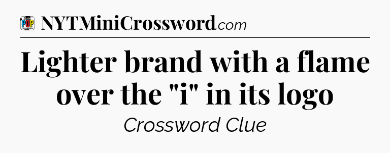 Lighter brand with a flame over the 