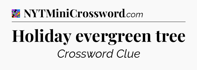 Holiday evergreen tree Crossword Clue