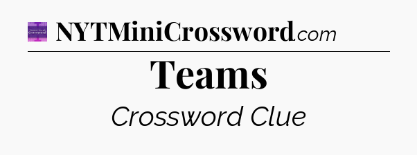 Teams - Thomas Joseph Crossword