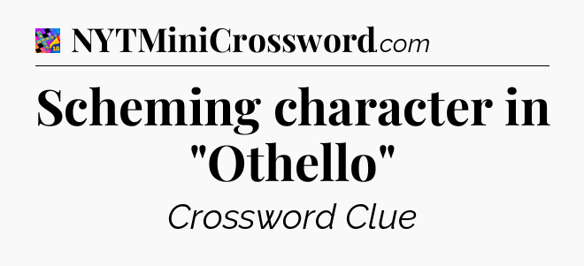 Scheming character in 