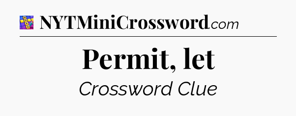 Permit, let Codycross
