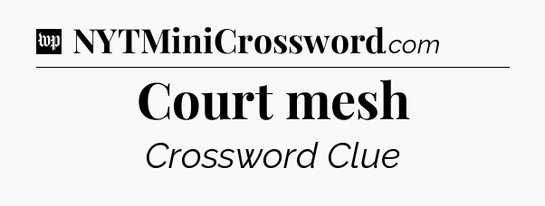 Court mesh Crossword Clue