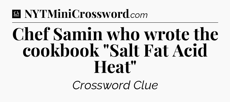 Chef Samin who wrote the cookbook 