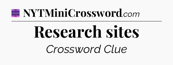 Research sites - Thomas Joseph Crossword