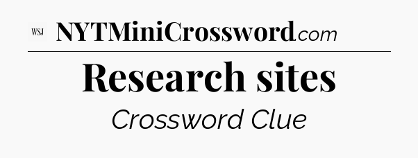 Research sites - WSJ Crossword