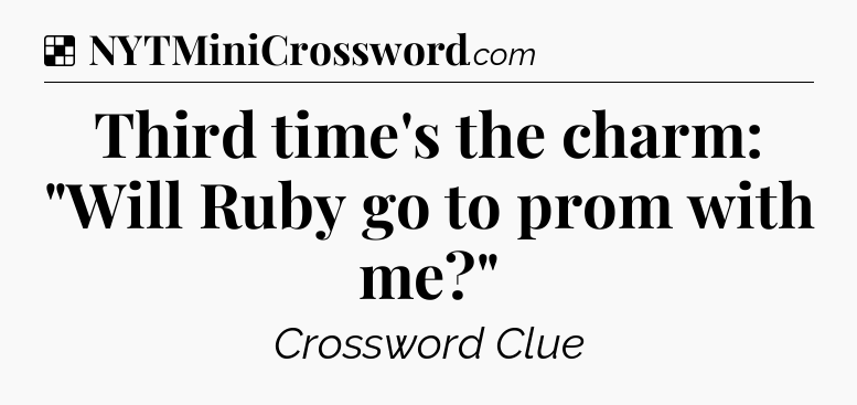 Third time's the charm: 