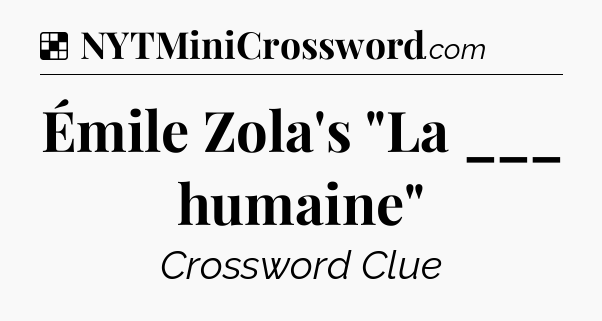 Solution: Émile Zola's 