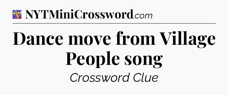 Dance move from Village People song Codycross