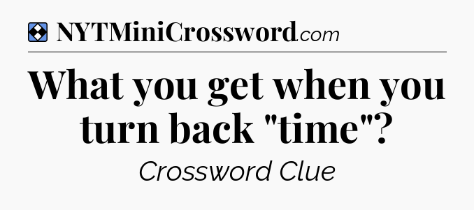 Solution: What you get when you turn back 