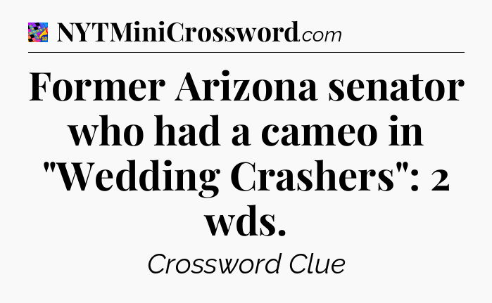 Former Arizona senator who had a cameo in 