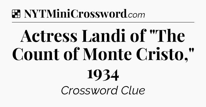 Solution: Actress Landi of 