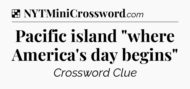 Solution: Pacific island 