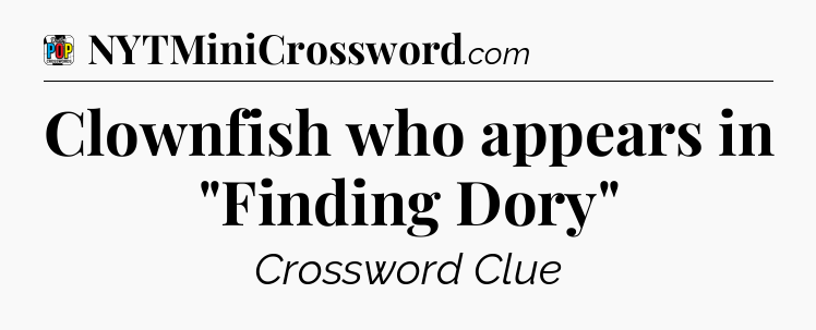 Clownfish who appears in 