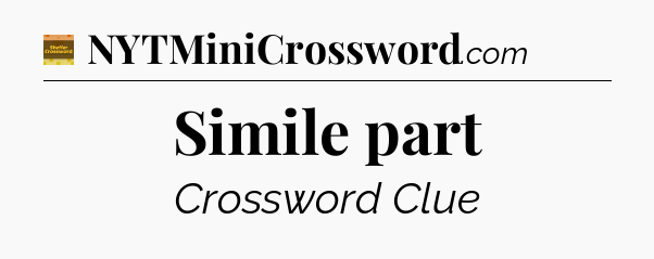 Simile part - Eugene Sheffer Crossword