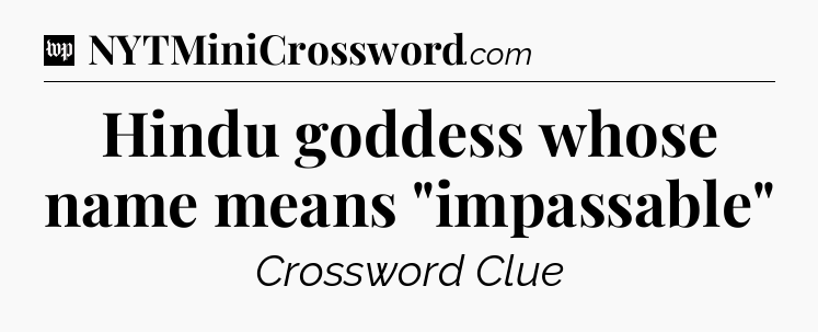 Hindu goddess whose name means 