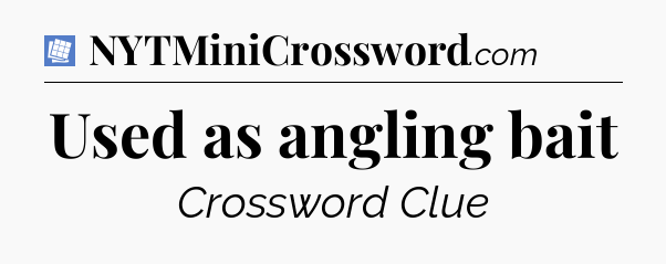 Used as angling bait Puzzle Page Crossword Clue