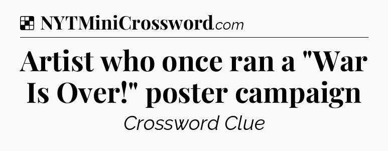 Solution: Artist who once ran a 