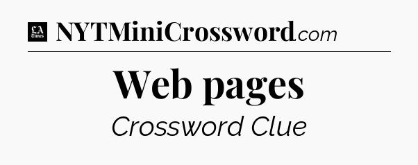 Web pages - LA Times Crossword