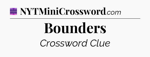 Bounders - Thomas Joseph Crossword