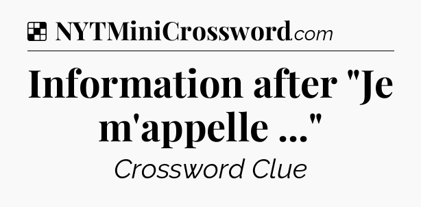 Solution: Information after 