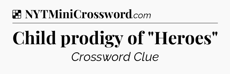 Solution: Child prodigy of 